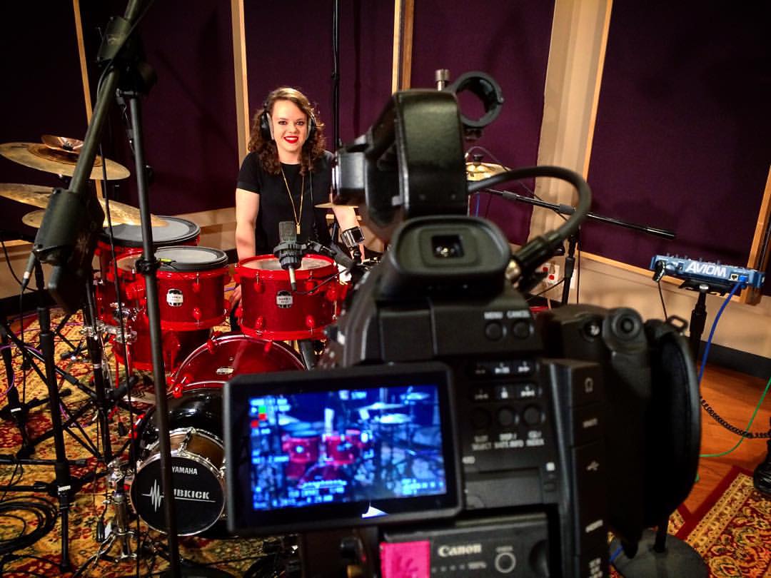 Lindsay artkop drum set recording session online and in person drum set lessons van Nuys north hollywood los angeles